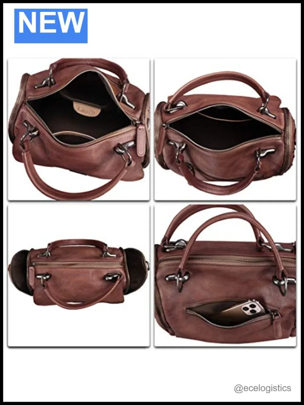Genuine Leather Satchel Purse Handmade Vintage Crossbody Shoulder Bag Women